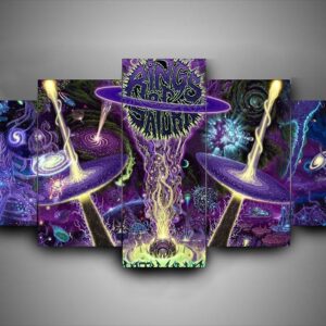 Rings Of Saturn - Music 5 Panel Canvas Art Wall Decor