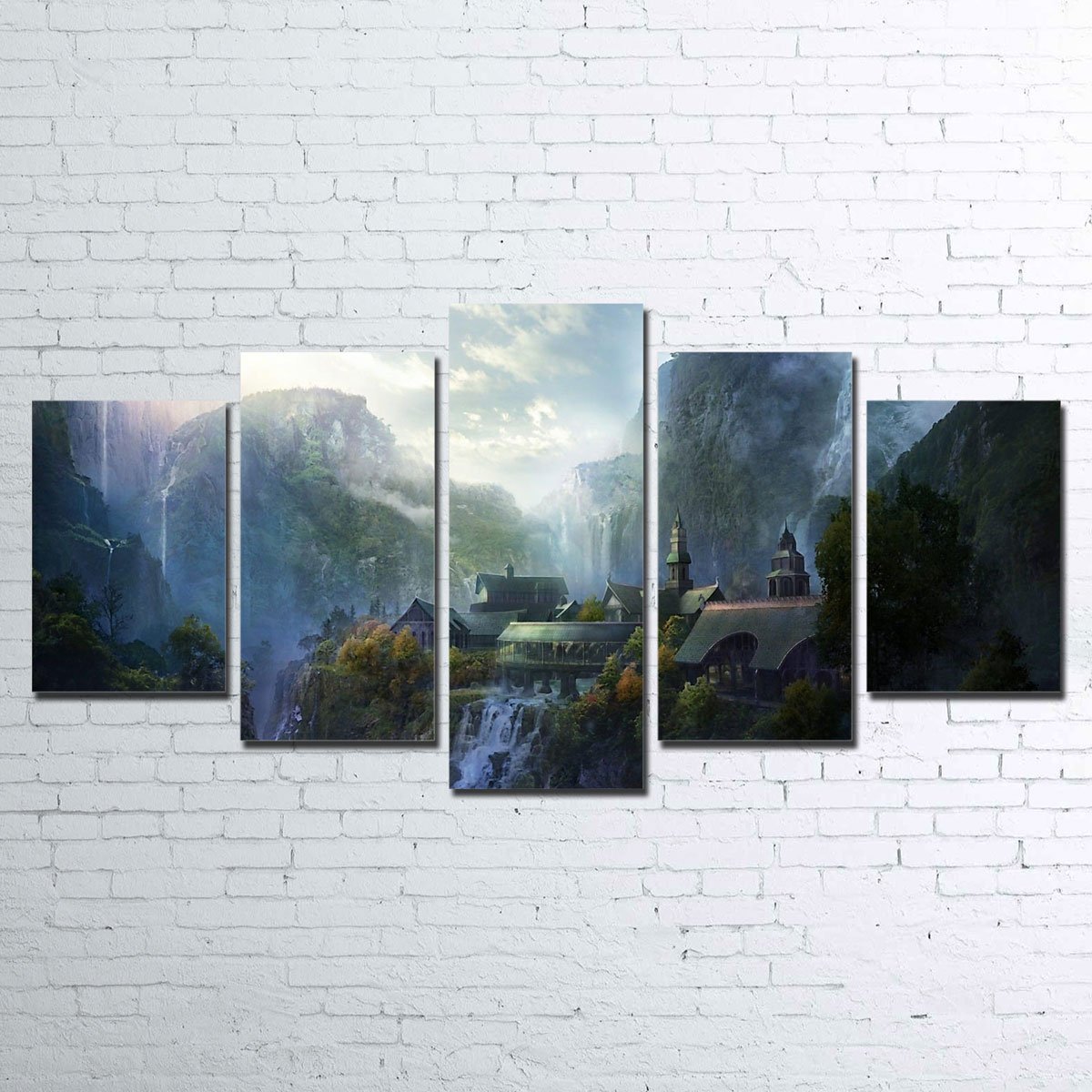 Rivendell - Movie 5 Panel Canvas Art Wall Decor Rivendell - Movie 5 Panel Canvas Art Wall Decor