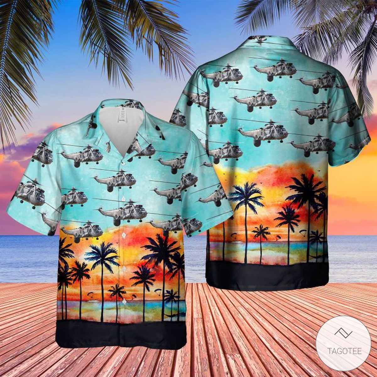 Rn Westland Sea King Asac.7 The Bagger Hawaiian Shirt Rn Westland Sea King Asac.7 The Bagger Hawaiian Shirt