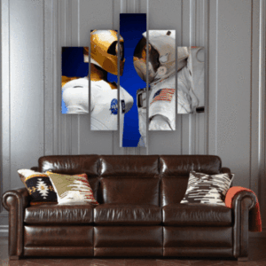 Robotic Astronaut - Universe Space 5 Panel Canvas Art Wall Decor