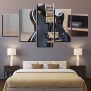 Rock Electric Guitar - Music 5 Panel Canvas Art Wall Decor