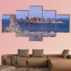 Rock Salt Tufa Formations In Mono Lake California - Nature 5 Panel Canvas Art Wall Decor