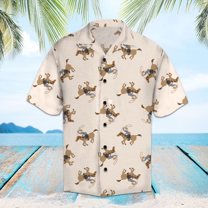 Rodeo Cowboy Hawaiian Shirt Summer Button Up Rodeo Cowboy Hawaiian Shirt Summer Button Up