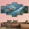 Rope Jumping - Sport 5 Panel Canvas Art Wall Decor