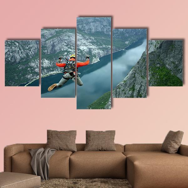 Rope Jumping - Sport 5 Panel Canvas Art Wall Decor Rope Jumping - Sport 5 Panel Canvas Art Wall Decor