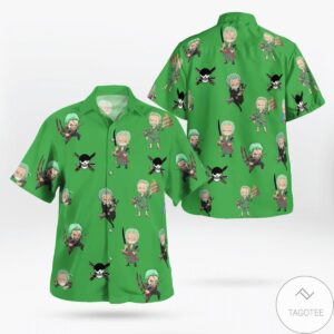 Roronoa Zoro Chibi One Piece Hawaiian Shirt