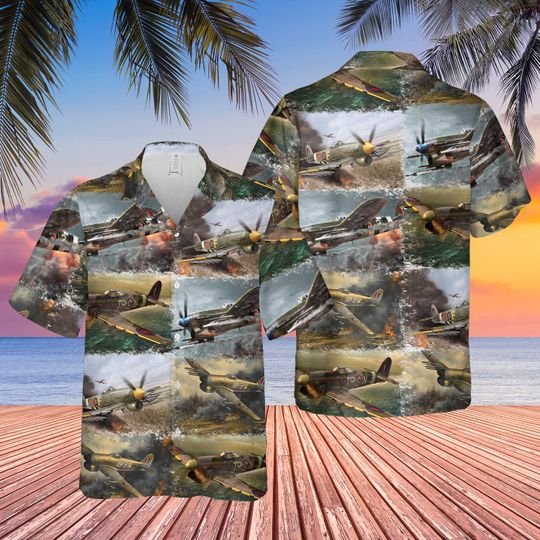 Royal Air Force Hawker Typhoon Hawaiian Shirt Royal Air Force Hawker Typhoon Hawaiian Shirt
