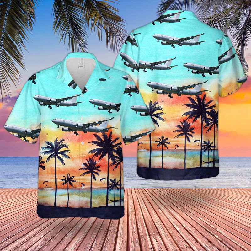 Royal Australian Air Force Airbus Kc-30A Hawaiian Shirt Royal Australian Air Force Airbus Kc-30A Hawaiian Shirt