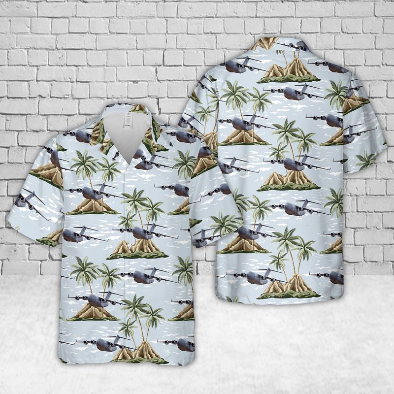 Royal Australian Air Force C-17A Globemaster Iii Hawaiian Shirt Royal Australian Air Force C-17A Globemaster Iii Hawaiian Shirt