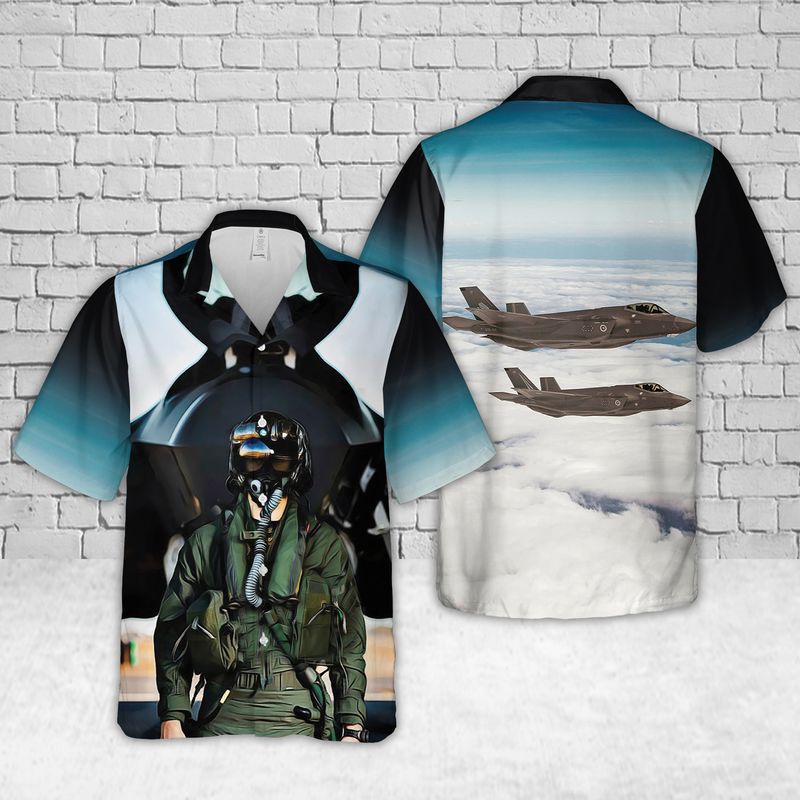 Royal Australian Air Force F-35A Lightning Ii Aircraft Hawaiian Shirt Royal Australian Air Force F-35A Lightning Ii Aircraft Hawaiian Shirt