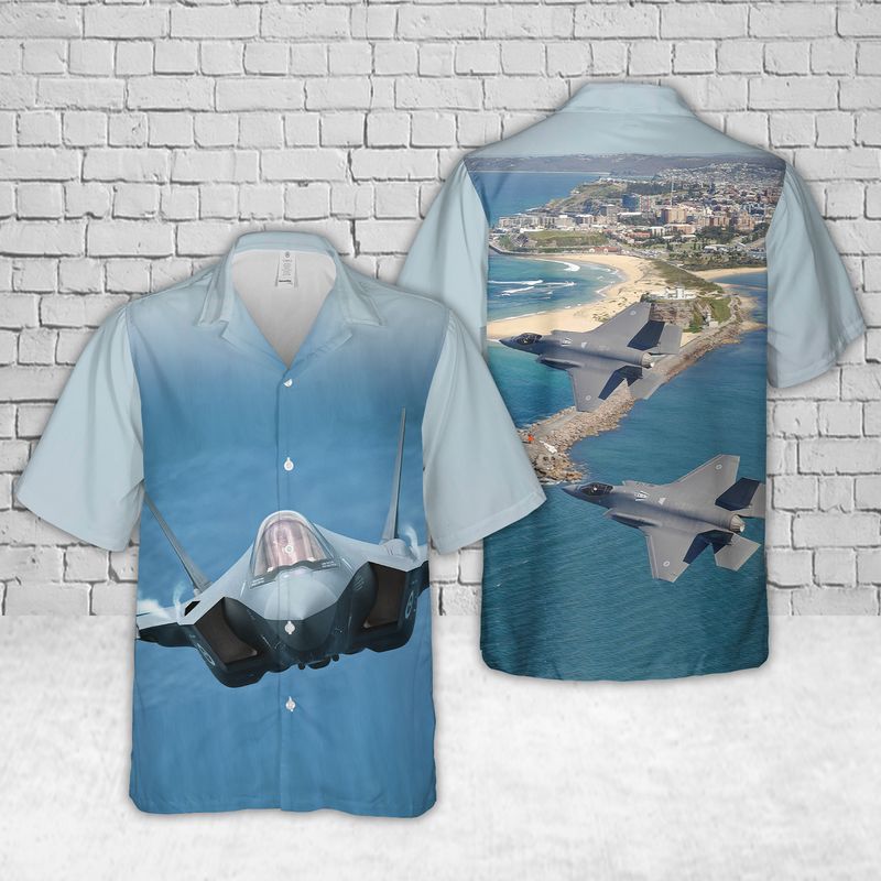 Royal Australian Air Force F-35A Lightning Ii Hawaiian Shirt Royal Australian Air Force F-35A Lightning Ii Hawaiian Shirt