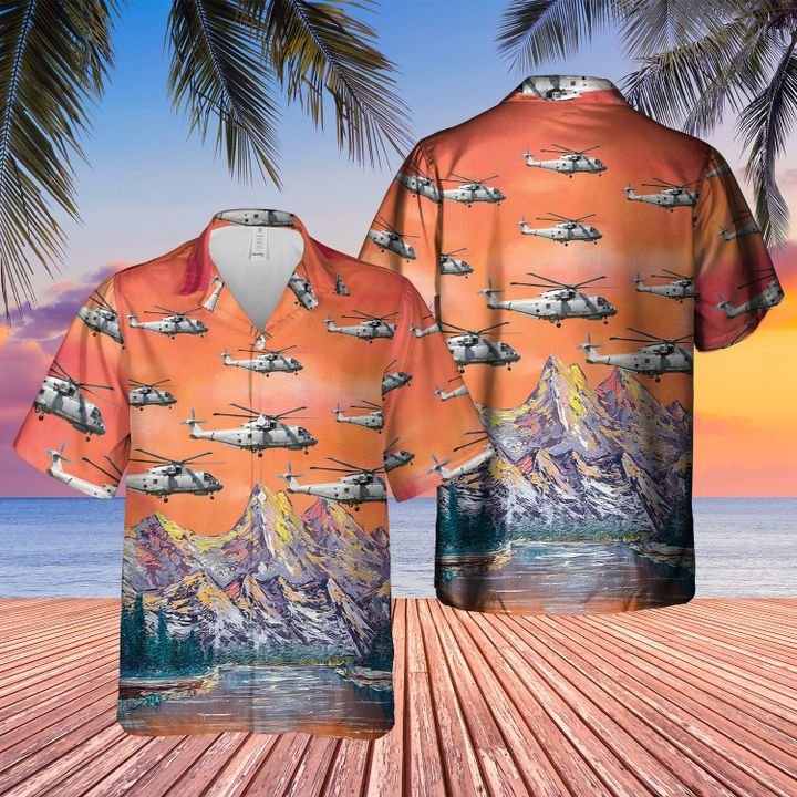 Royal Navy Aw101 Merlin Hm2 Hawaiian Shirt Royal Navy Aw101 Merlin Hm2 Hawaiian Shirt