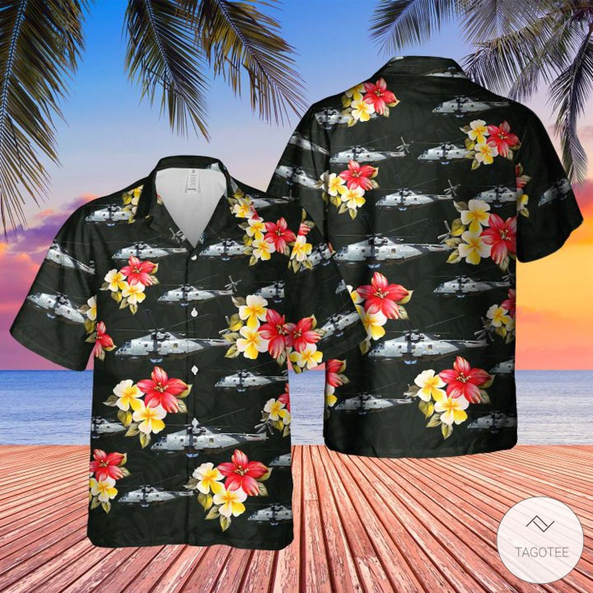 Royal Navy Merlin Hm Mk2 Hawaiian Shirt Royal Navy Merlin Hm Mk2 Hawaiian Shirt