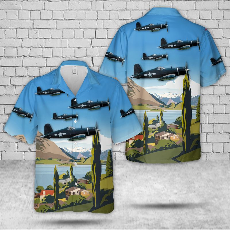 Royal New Zealand Air Force Fg-1D Corsair Hawaiian Shirt Royal New Zealand Air Force Fg-1D Corsair Hawaiian Shirt