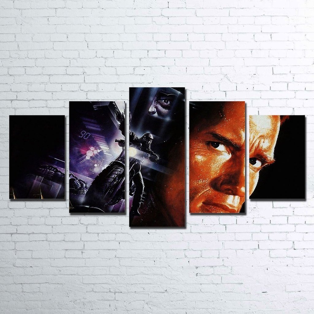 Running Man - Movie 5 Panel Canvas Art Wall Decor Running Man - Movie 5 Panel Canvas Art Wall Decor