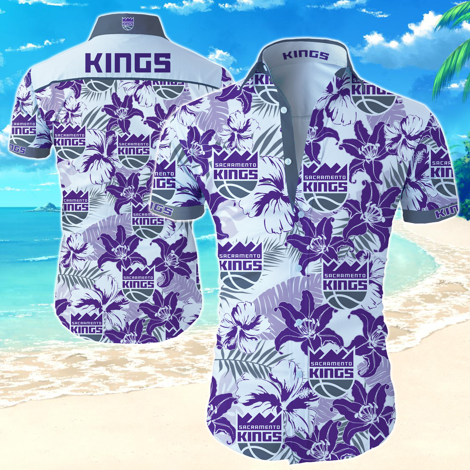 Sacramento Kings Hawaiian Shirt Summer Button Up Sacramento Kings Hawaiian Shirt Summer Button Up