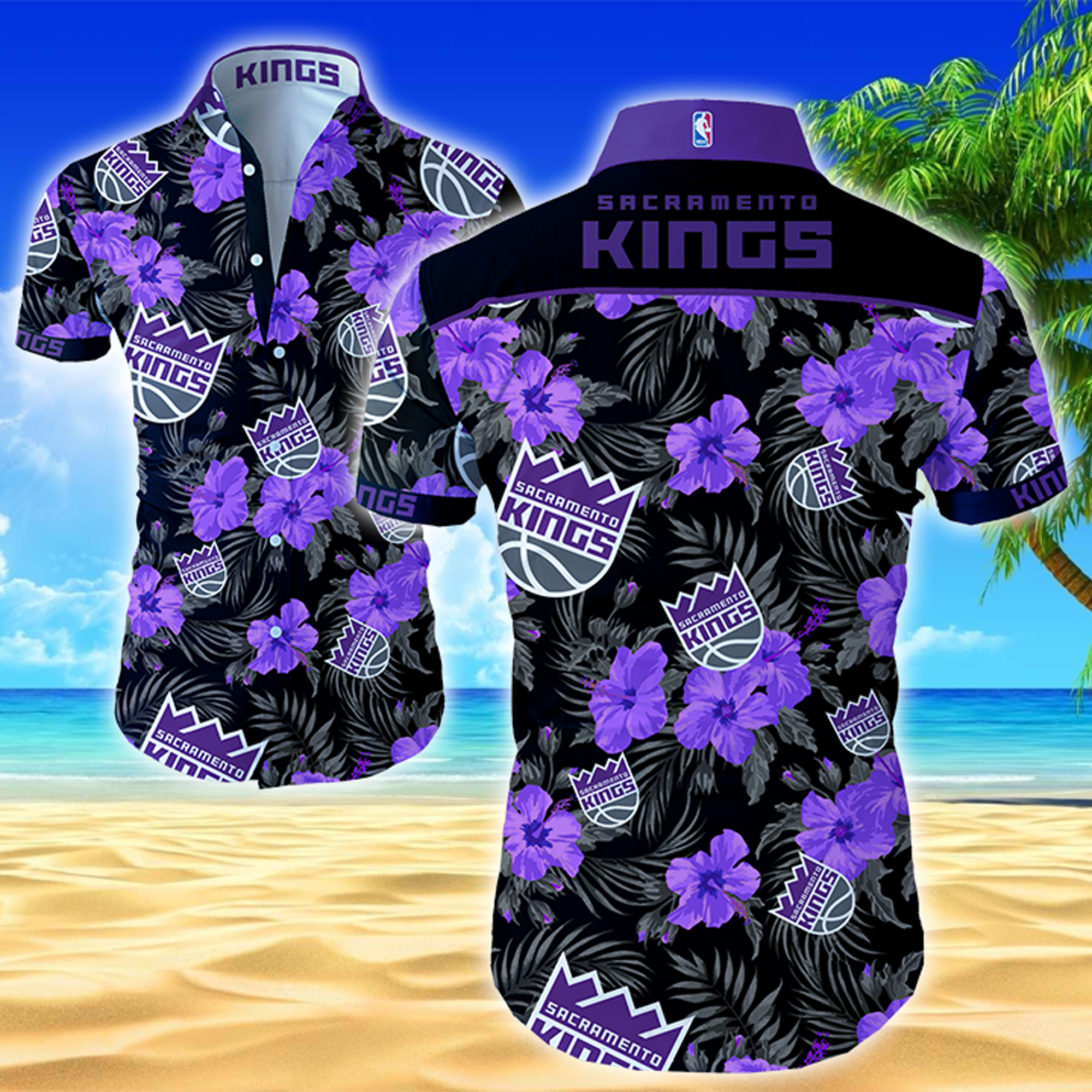 Sacramento Kings Hawaiian Shirt Summer Button Up Sacramento Kings Hawaiian Shirt Summer Button Up