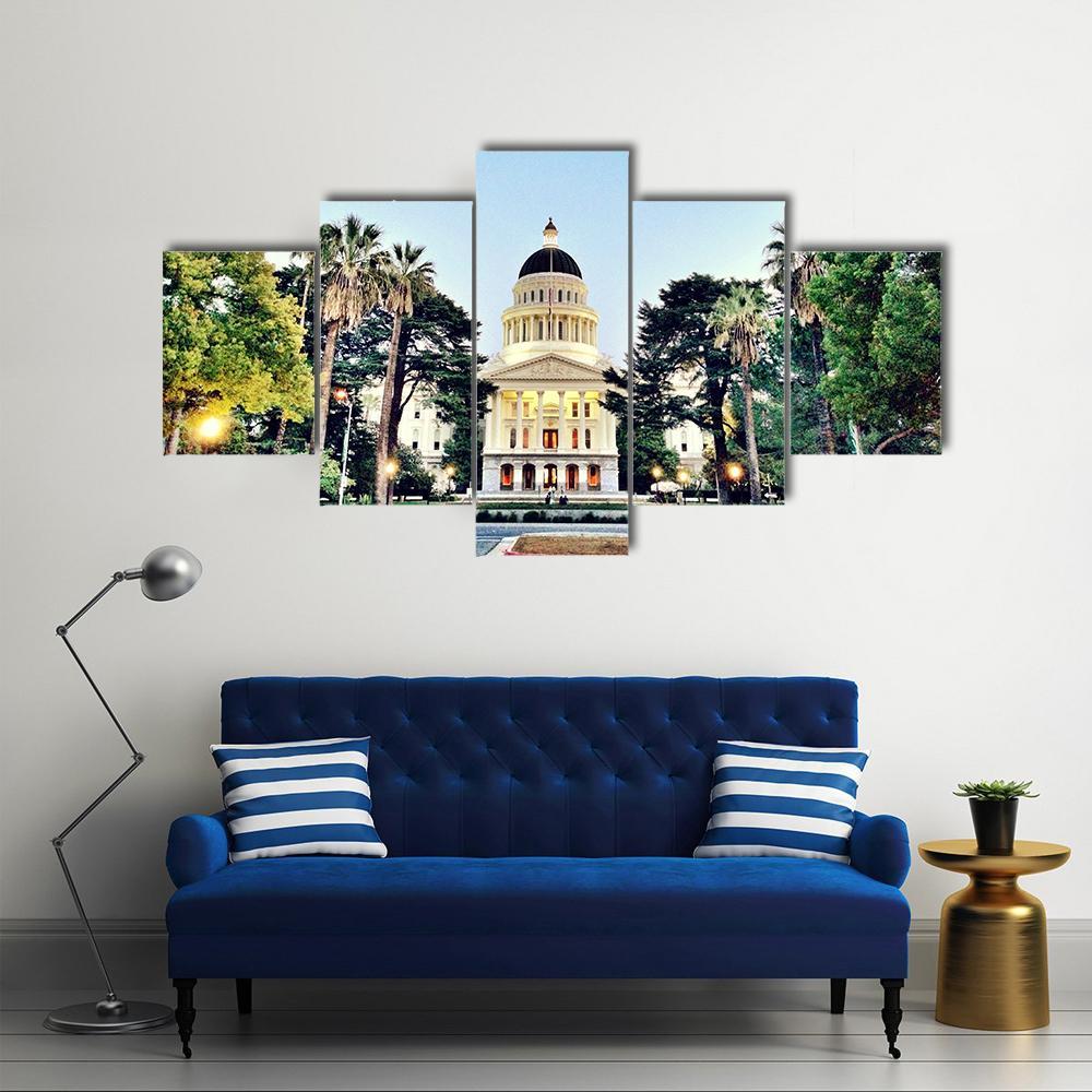 Sacramento State Capitol Building - Nature 5 Panel Canvas Art Wall Decor Sacramento State Capitol Building - Nature 5 Panel Canvas Art Wall Decor