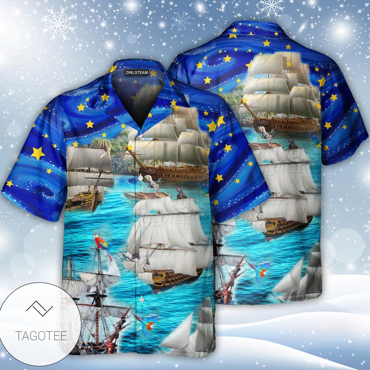 Sail Love Ocean And Sky Christmas Style Hawaiian Shirt- Tagotee Sail Love Ocean And Sky Christmas Style Hawaiian Shirt- Tagotee