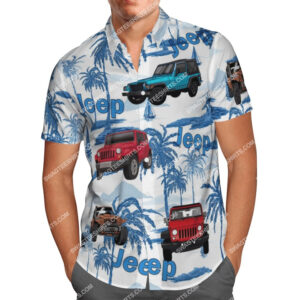 Sailboat Palm Jeep All Over Printed Hawaiian Shirt