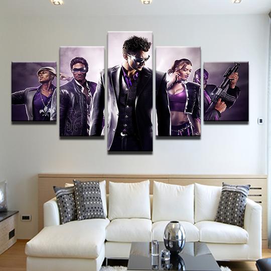 Saints Row - Movie 5 Panel Canvas Art Wall Decor Saints Row - Movie 5 Panel Canvas Art Wall Decor
