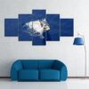 Saltwater Fishing 02 - Fishing 5 Panel Canvas Art Wall Decor