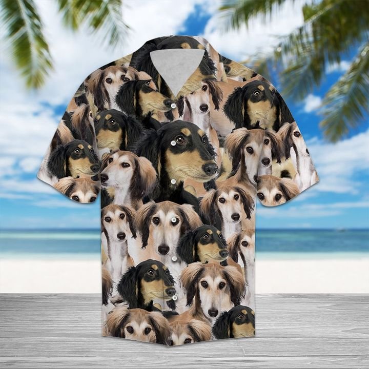 Saluki Hawaiian Shirt Summer Button Up Saluki Hawaiian Shirt Summer Button Up