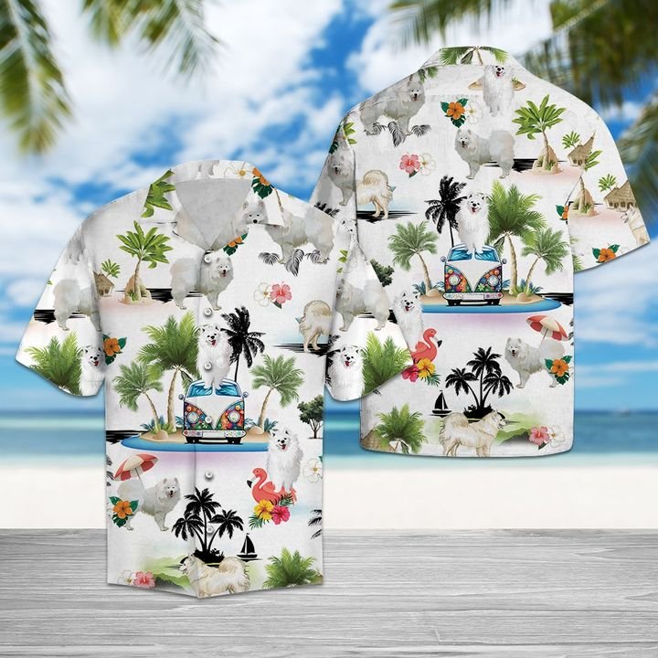 Samoyed Vacation Hawaiian Shirt Summer Button Up Samoyed Vacation Hawaiian Shirt Summer Button Up