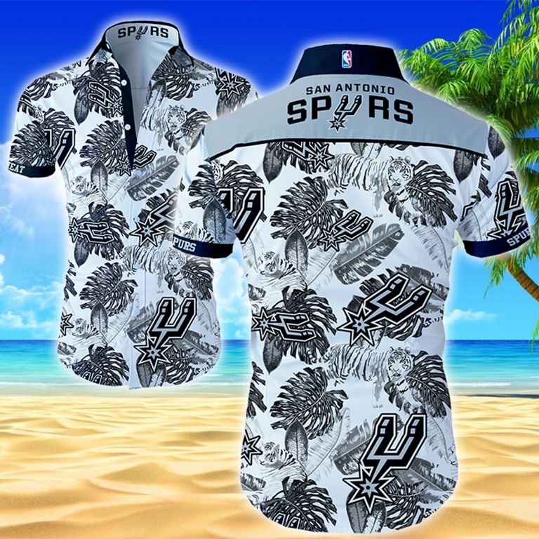 San Antonio Spurs Hawaiian Shirt Summer Button Up San Antonio Spurs Hawaiian Shirt Summer Button Up