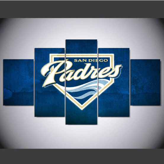 San Diego Padres Logo Baseball - Sport 5 Panel Canvas Art Wall Decor San Diego Padres Logo Baseball - Sport 5 Panel Canvas Art Wall Decor