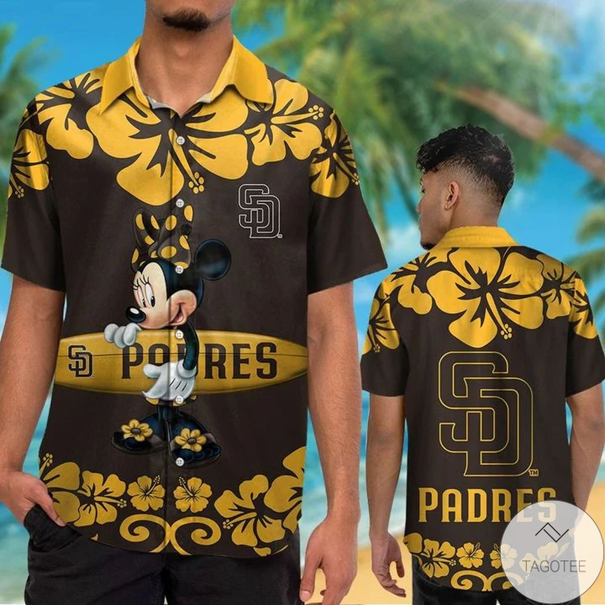 San Diego Padres Minnie Mouse Hawaiian Shirt San Diego Padres Minnie Mouse Hawaiian Shirt