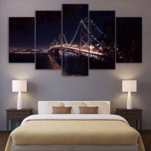 San Francisco 3 - Nature 5 Panel Canvas Art Wall Decor