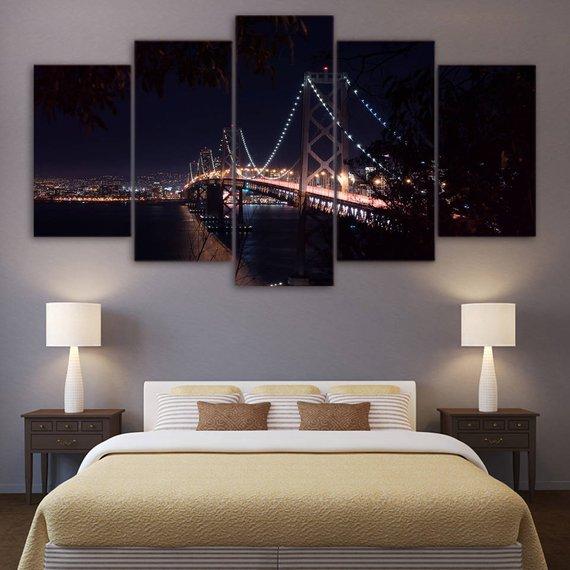 San Francisco 3 - Nature 5 Panel Canvas Art Wall Decor San Francisco 3 - Nature 5 Panel Canvas Art Wall Decor