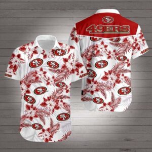 San Francisco 49Ers Football Hawaiian Shirt Summer Button Up