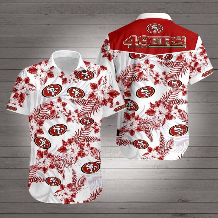 San Francisco 49Ers Football Hawaiian Shirt Summer Button Up San Francisco 49Ers Football Hawaiian Shirt Summer Button Up