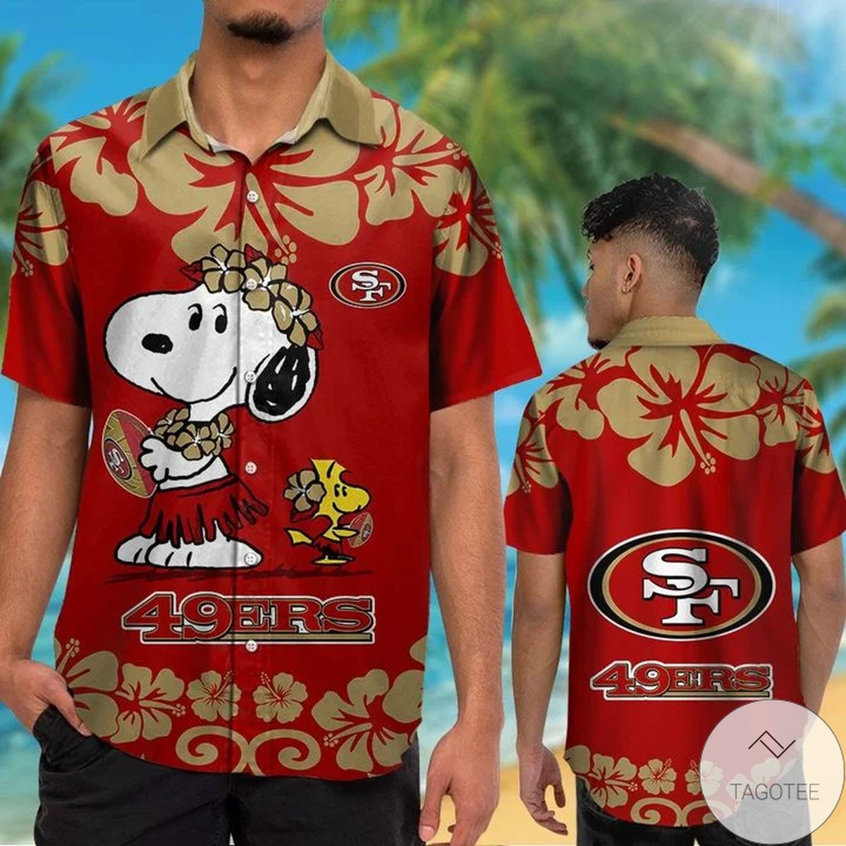 San Francisco 49Ers & Snoopy Hawaiian Shirt San Francisco 49Ers & Snoopy Hawaiian Shirt