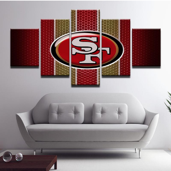 San Francisco 49Ers Team 1 - Sport 5 Panel Canvas Art Wall Decor San Francisco 49Ers Team 1 - Sport 5 Panel Canvas Art Wall Decor