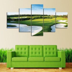 Sand Trap - Nature 5 Panel Canvas Art Wall Decor