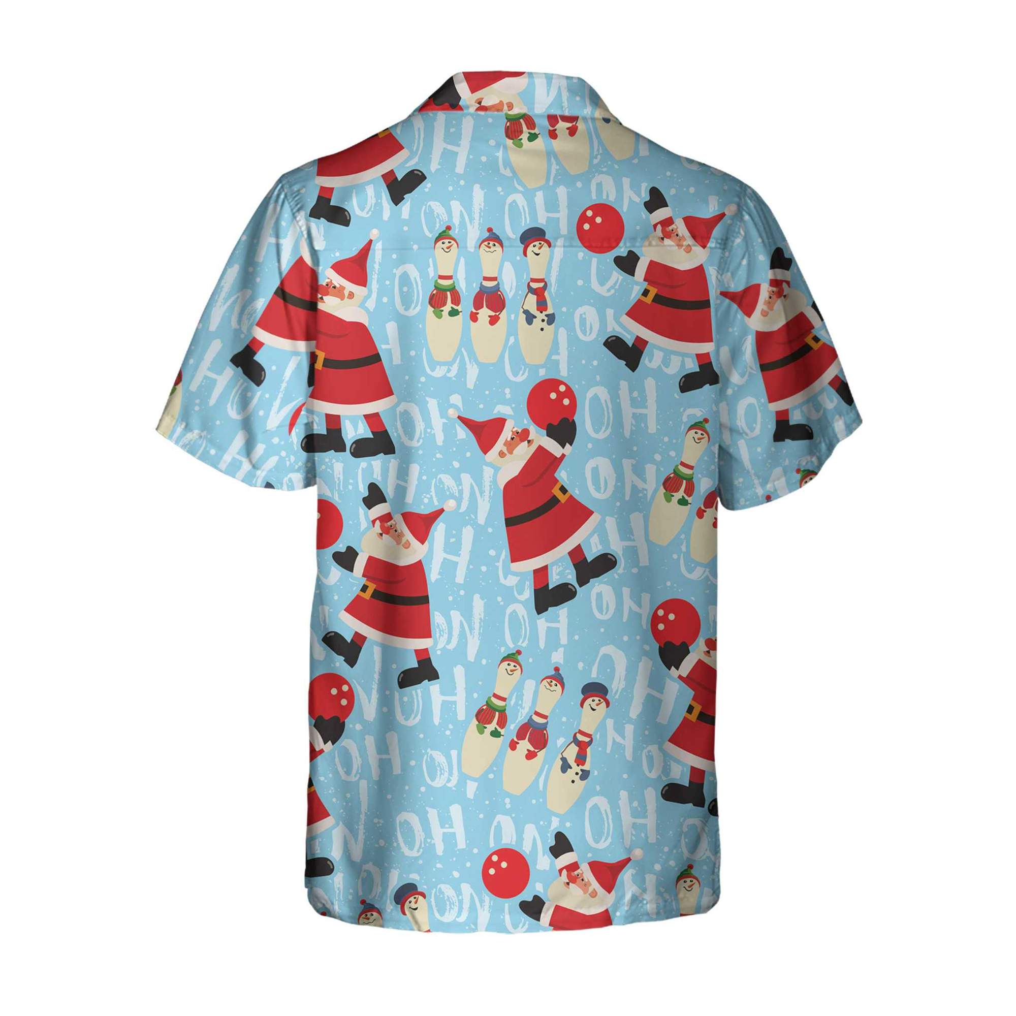 Santa With Bowling Ball Christmas Hawaiian Shirt Santa With Bowling Ball Christmas Hawaiian Shirt