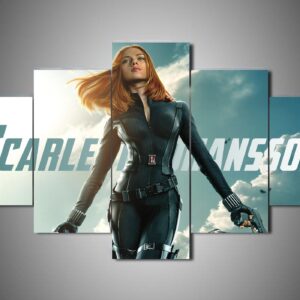 Scarlett Johansson 1 - Famous Person 5 Panel Canvas Art Wall Decor