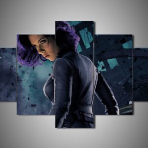 Scarlett Johansson 2 - Famous Person 5 Panel Canvas Art Wall Decor