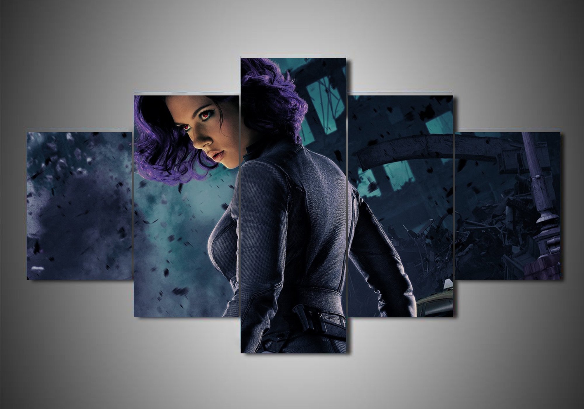 Scarlett Johansson 2 - Famous Person 5 Panel Canvas Art Wall Decor Scarlett Johansson 2 - Famous Person 5 Panel Canvas Art Wall Decor