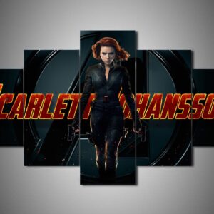Scarlett Johansson - Famous Person 5 Panel Canvas Art Wall Decor