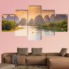 Scenic Guilin Scenery - Nature 5 Panel Canvas Art Wall Decor