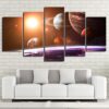 Science Space Planet Astronomical Spectacle For Kid - Space 5 Panel Canvas Art Wall Decor