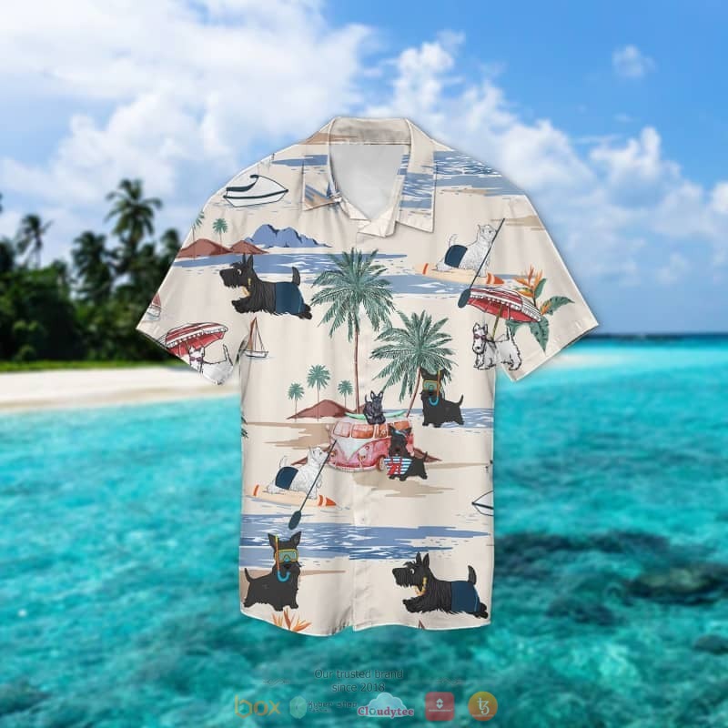 Scottish Summer Beach Hawaiian Shirt Scottish Summer Beach Hawaiian Shirt