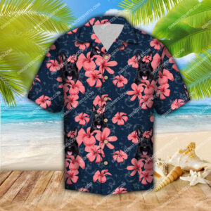 Scottish Terrier Dog Floral Summer Hawaiian Shirt