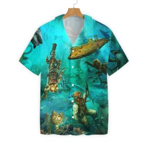 Scuba Diving Into The Sea Hawaiian Shirt