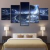 Seas Of Clouds Moon - Space 5 Panel Canvas Art Wall Decor