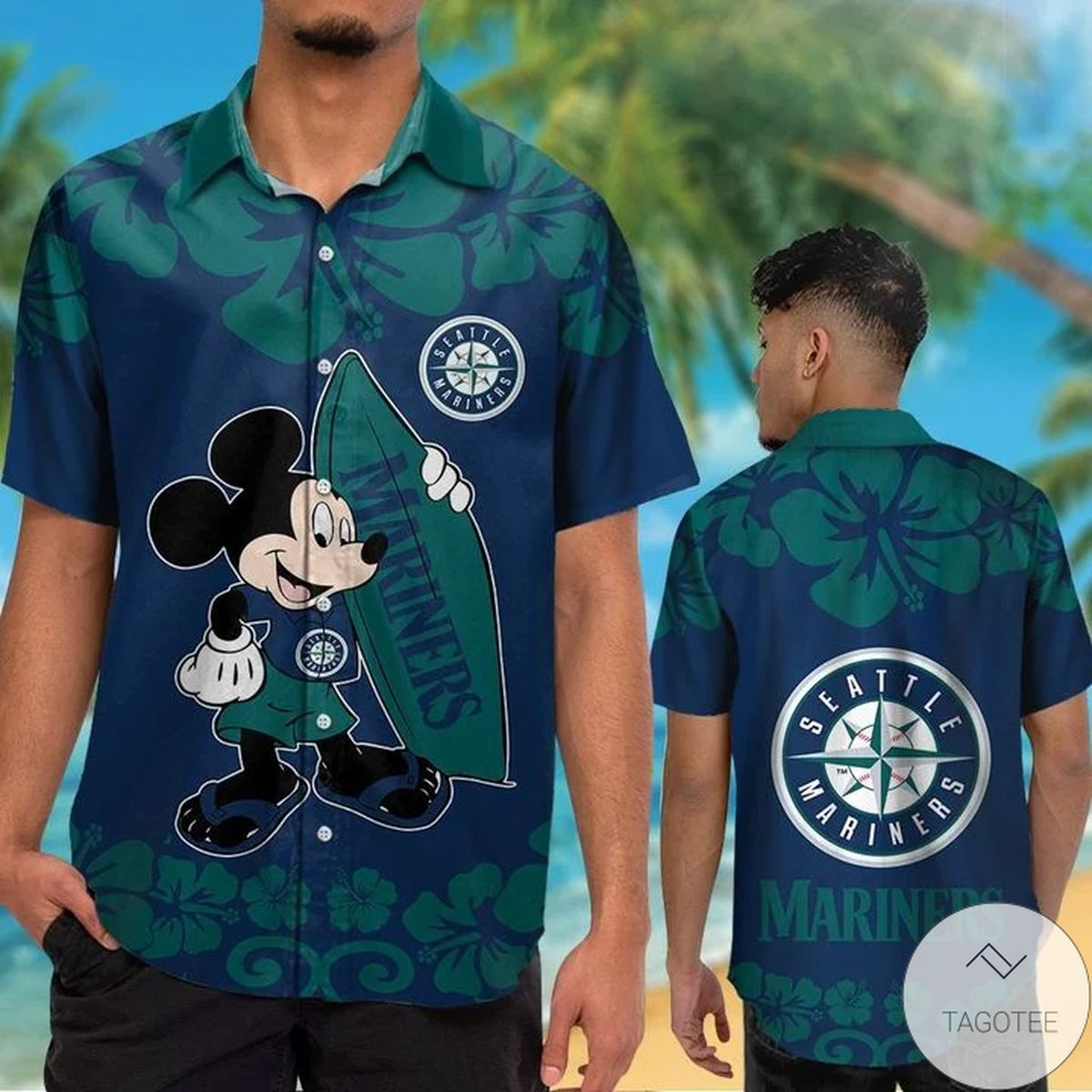 Seattle Mariners Mickey Mouse Hawaiian Shirt Seattle Mariners Mickey Mouse Hawaiian Shirt